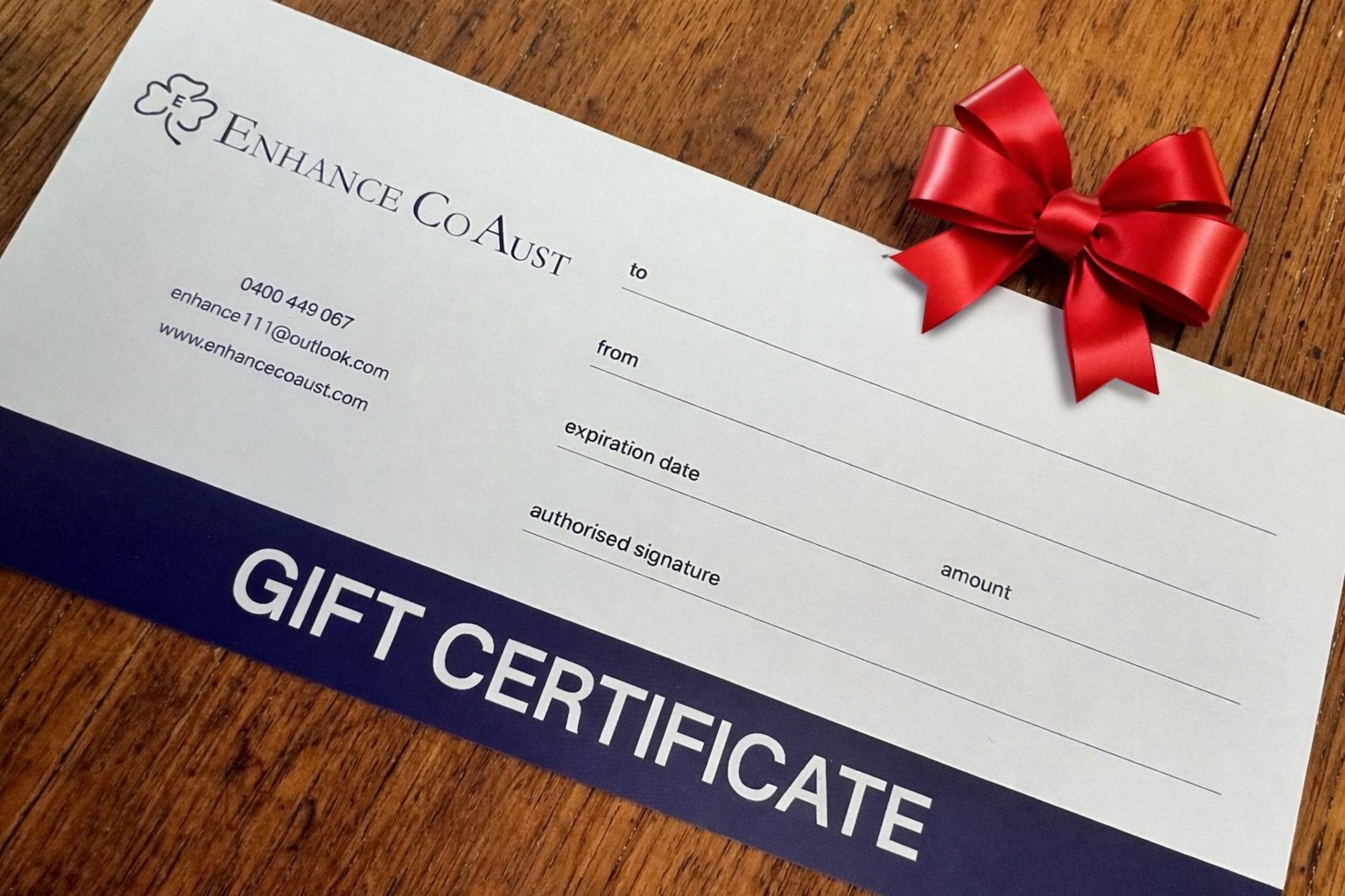 Enhance Co Aust Gift Vouchers